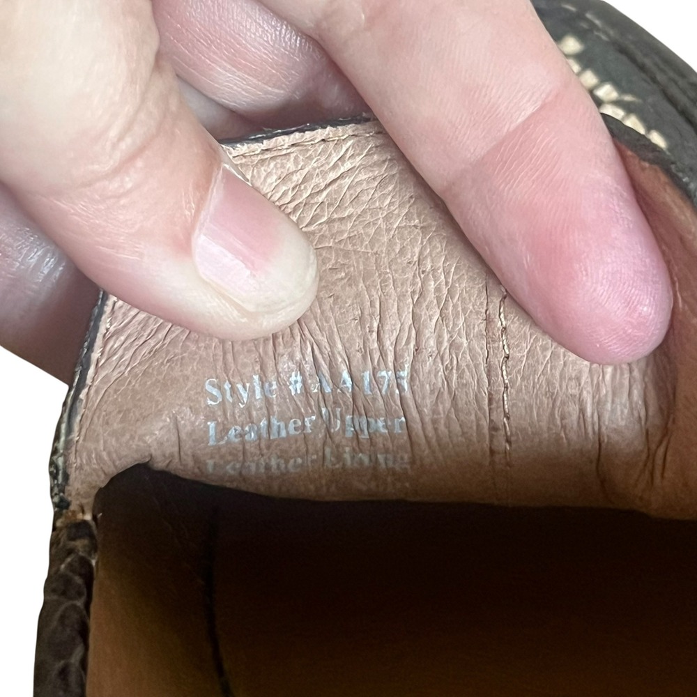 Madewell Frances Loafers Snakeskin Embossed Leather Pointed Toe Flats AA177 8.5 - Picture 7 of 9